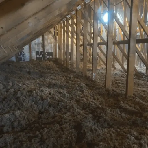 blown-in cellulose insulation
