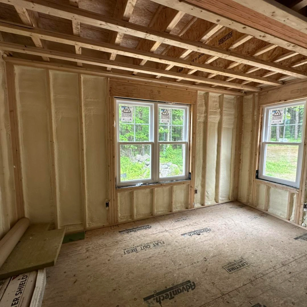 Closed Cell Spray Foam Insulation Installation In Residential Home Closed Cell Spray Foam Insulation Installation In Residential Home